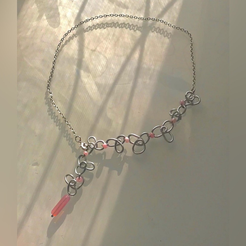 Pink Orchid Neckless